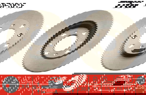 Bremsscheibe Vorderachse TRW DF1815