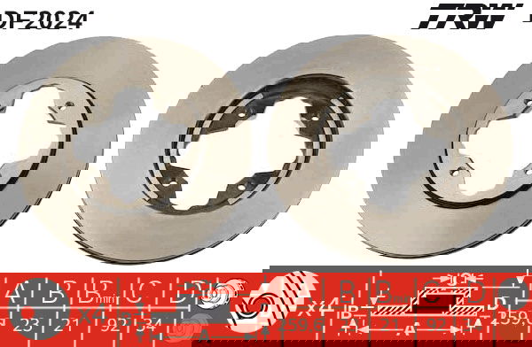 Bremsscheibe Vorderachse TRW DF2024