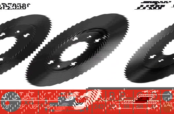 Bremsscheibe Vorderachse TRW DF2590