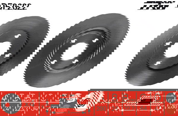 Bremsscheibe Vorderachse TRW DF2622