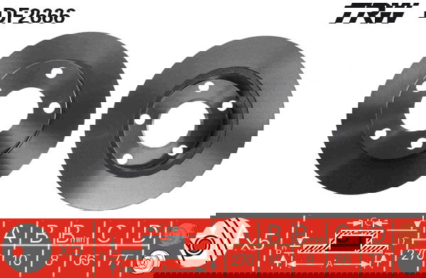 Bremsscheibe Hinterachse TRW DF2666