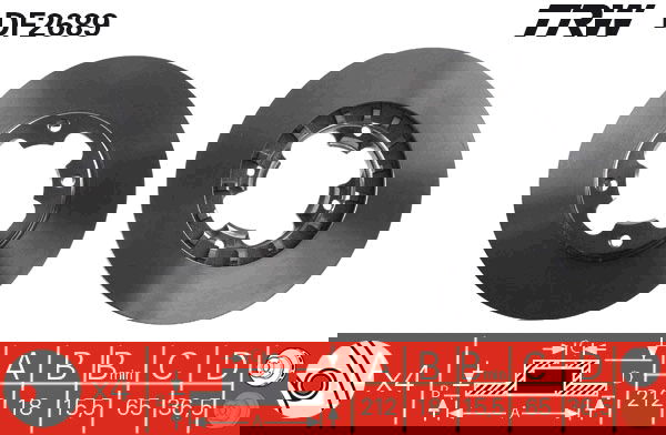 Bremsscheibe Vorderachse TRW DF2689