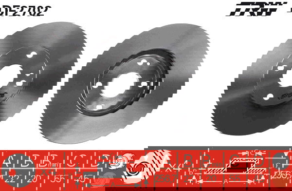 Bremsscheibe Vorderachse TRW DF2702