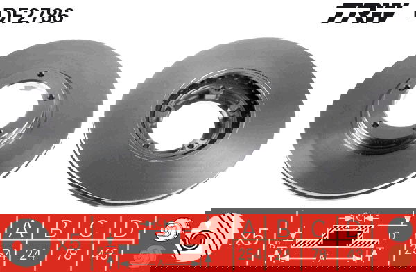 Bremsscheibe Vorderachse TRW DF2786