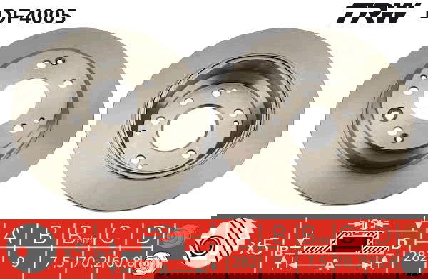 Bremsscheibe Hinterachse TRW DF4005