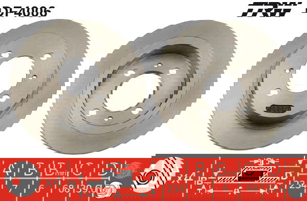 Bremsscheibe Hinterachse TRW DF4006