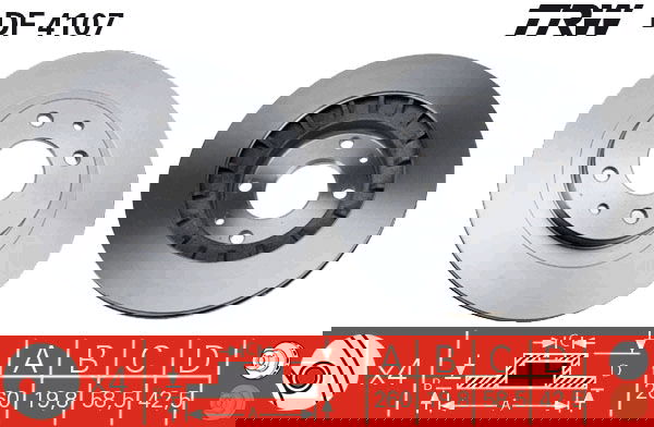 Bremsscheibe Vorderachse TRW DF4107