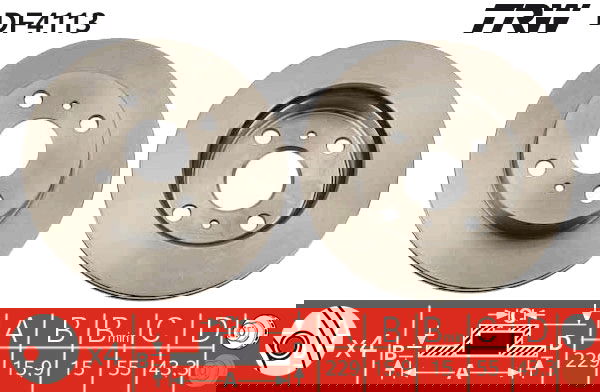 Bremsscheibe Vorderachse TRW DF4113