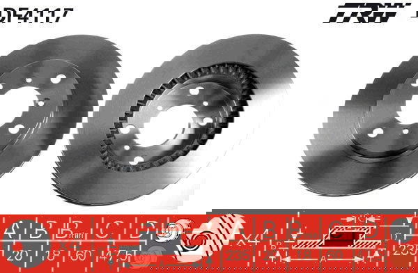 Bremsscheibe Vorderachse TRW DF4117