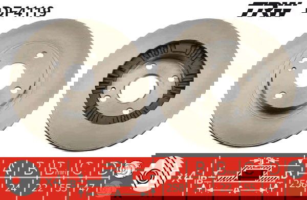 Bremsscheibe Vorderachse TRW DF4119