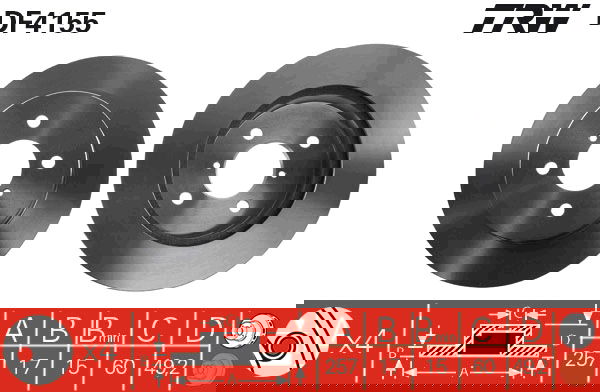 Bremsscheibe Vorderachse TRW DF4155