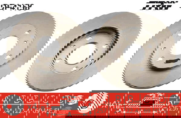 Bremsscheibe Vorderachse TRW DF4158