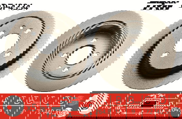Bremsscheibe Hinterachse TRW DF4334