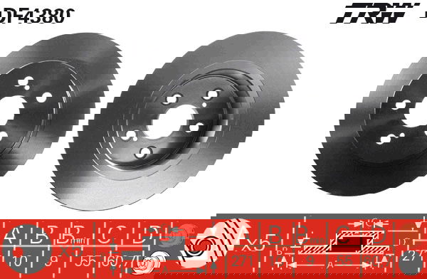 Bremsscheibe Hinterachse TRW DF4380
