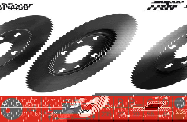 Bremsscheibe Vorderachse TRW DF4438