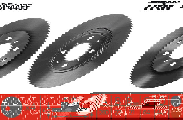 Bremsscheibe Vorderachse TRW DF4455