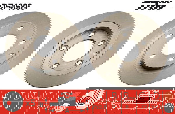 Bremsscheibe Hinterachse TRW DF4689