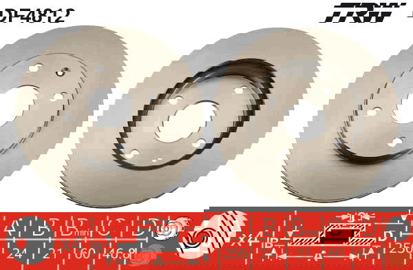 Bremsscheibe Vorderachse TRW DF4812