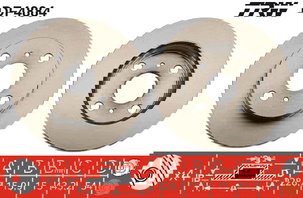Bremsscheibe Vorderachse TRW DF4884