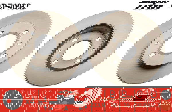 Bremsscheibe Vorderachse TRW DF4892