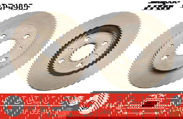 Bremsscheibe Vorderachse TRW DF4905