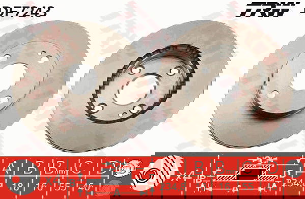 Bremsscheibe Vorderachse TRW DF7243