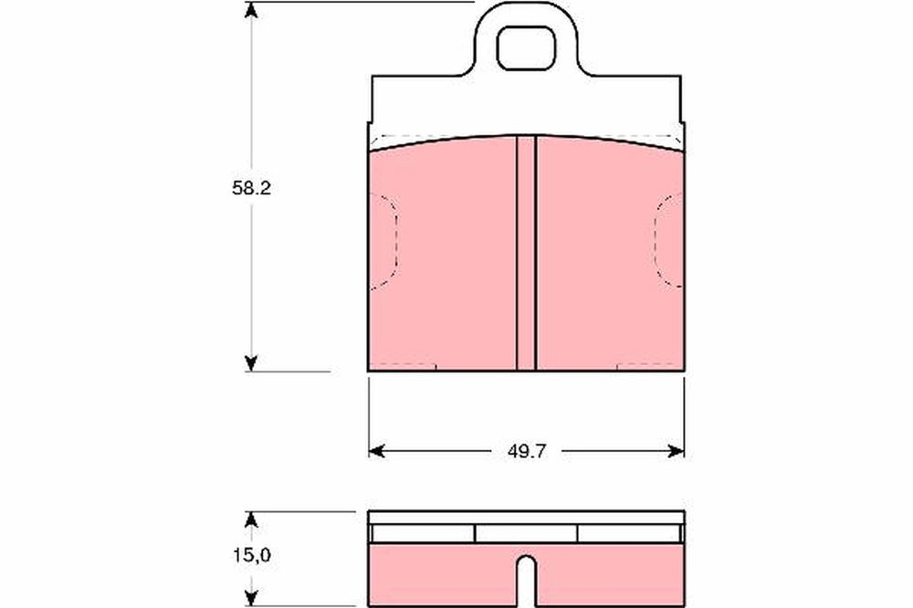 Bremsbelagsatz, Scheibenbremse Vorderachse TRW GDB103
