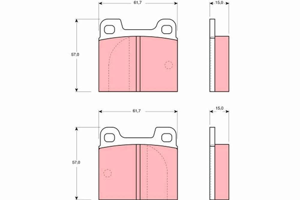 Bremsbelagsatz, Scheibenbremse TRW GDB142