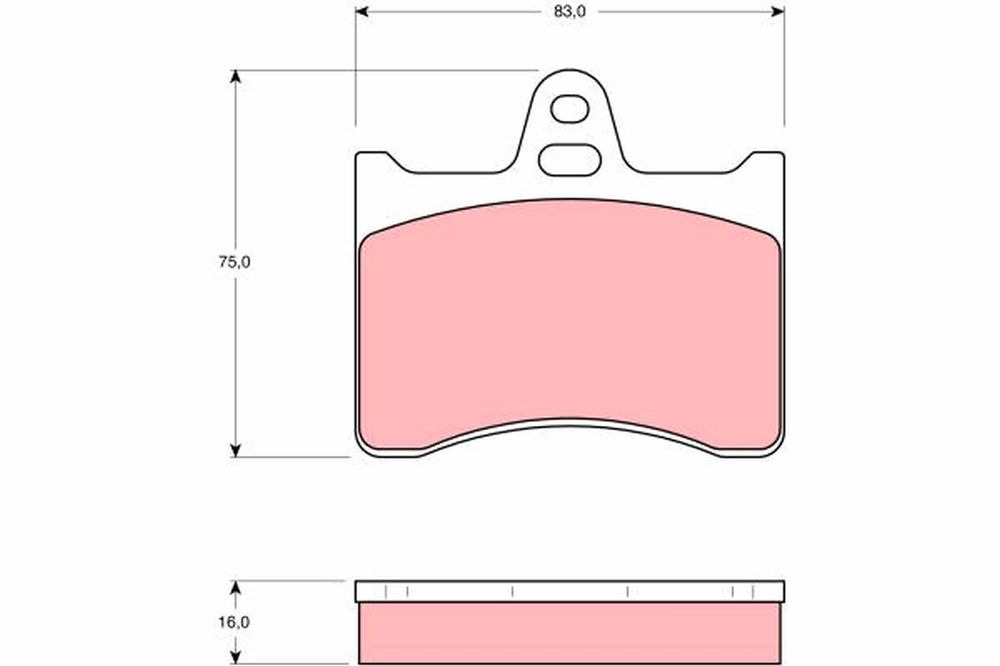 Bremsbelagsatz, Scheibenbremse Hinterachse TRW GDB262