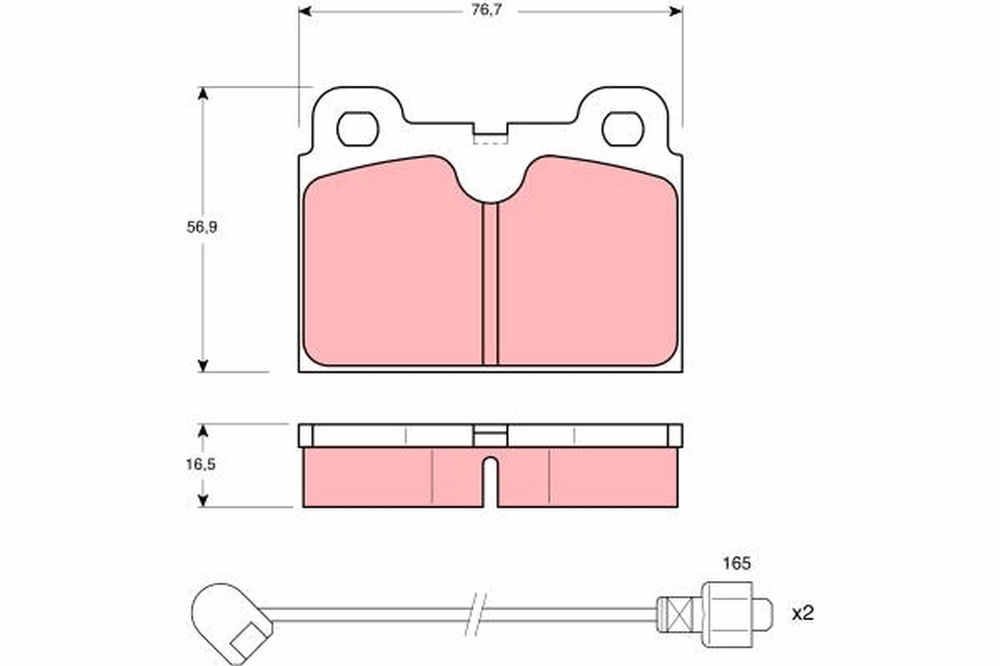 Bremsbelagsatz, Scheibenbremse Vorderachse TRW GDB680