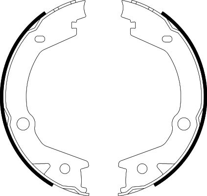 Bremsbackensatz, Feststellbremse Hinterachse Hella 8DA 355 050-061