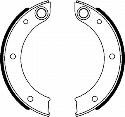 Bremsbackensatz, Feststellbremse Hinterachse Hella 8DA 355 050-151