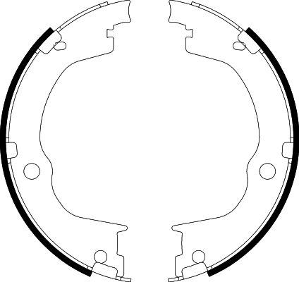 Bremsbackensatz, Feststellbremse Hinterachse Hella 8DA 355 050-791