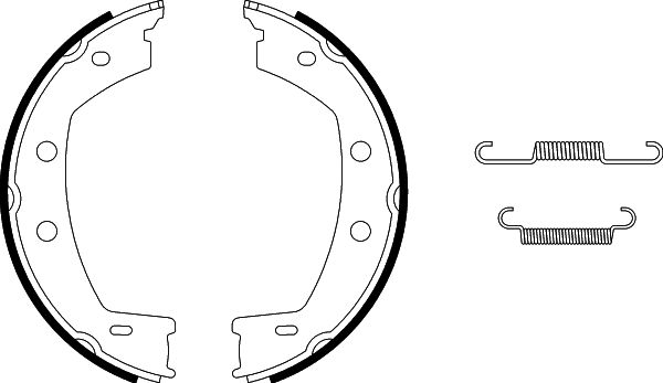 Bremsbackensatz, Feststellbremse Hinterachse Hella 8DA 355 050-801