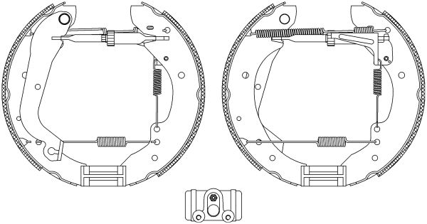 Bremsbackensatz Hinterachse Hella 8DB 355 003-991