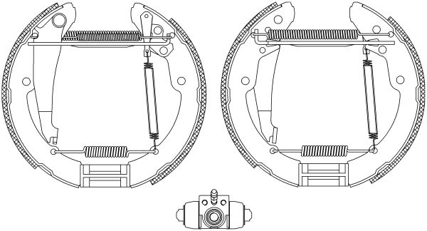 Bremsbackensatz Hinterachse Hella 8DB 355 004-721