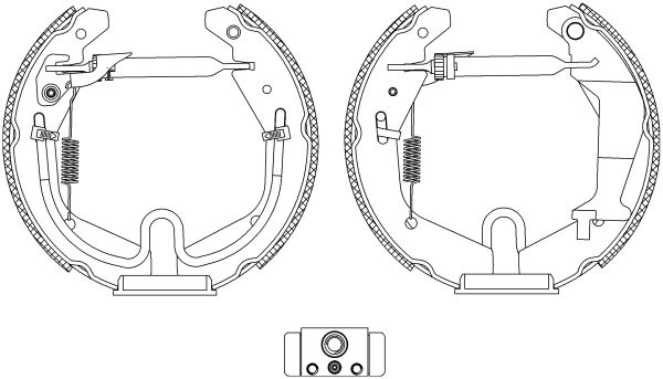 Bremsbackensatz Hinterachse Hella 8DB 355 005-271