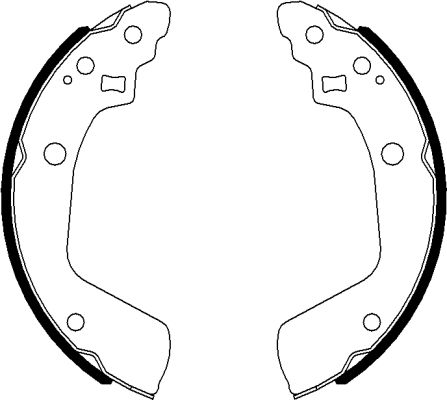 Bremsbackensatz Hinterachse Hella 8DB 355 022-051