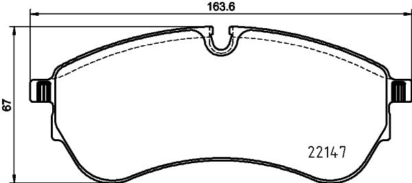 Bremsbelagsatz, Scheibenbremse Hella 8DB 355 032-921