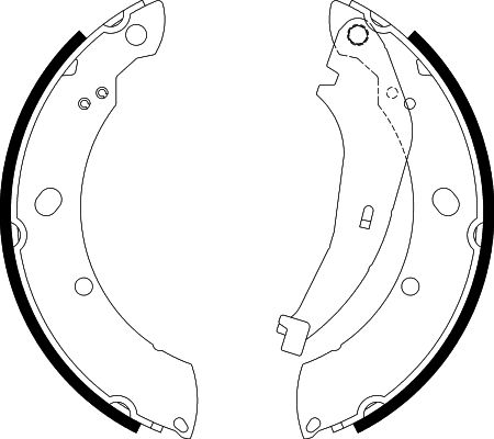 Bremsbackensatz Hinterachse Hella 8DB 355 038-221