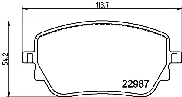 Bremsbelagsatz, Scheibenbremse Hinterachse Hella 8DB 355 039-231