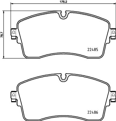 Bremsbelagsatz, Scheibenbremse Vorderachse Hella 8DB 355 039-321