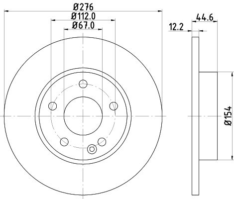 Bremsscheibe Vorderachse Hella 8DD 355 128-261