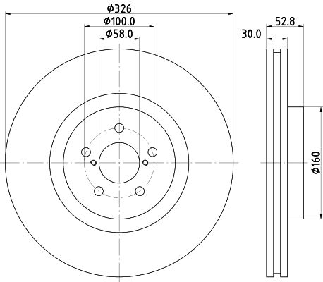 Bremsscheibe Vorderachse Hella 8DD 355 114-651