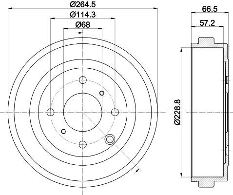 Bremstrommel Hinterachse Hella 8DT 355 303-231