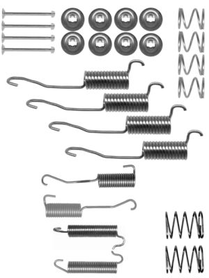 Zubehörsatz, Bremsbacken Hinterachse Hella 8DZ 355 200-501