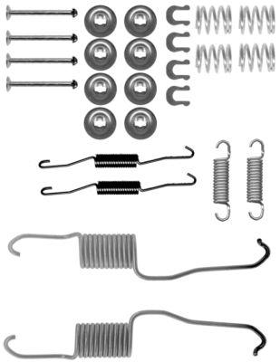 Zubehörsatz, Bremsbacken Hinterachse Hella 8DZ 355 200-891