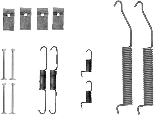 Zubehörsatz, Bremsbacken Hinterachse Hella 8DZ 355 200-951