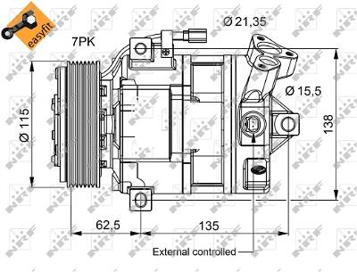 Kompressor, Klimaanlage NRF 32692