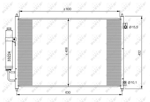 Kondensator, Klimaanlage NRF 35873